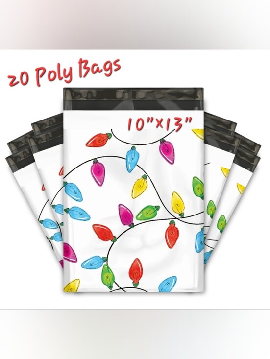 Other - Holiday Christmas String Lights Poly Bags - Set Of 20